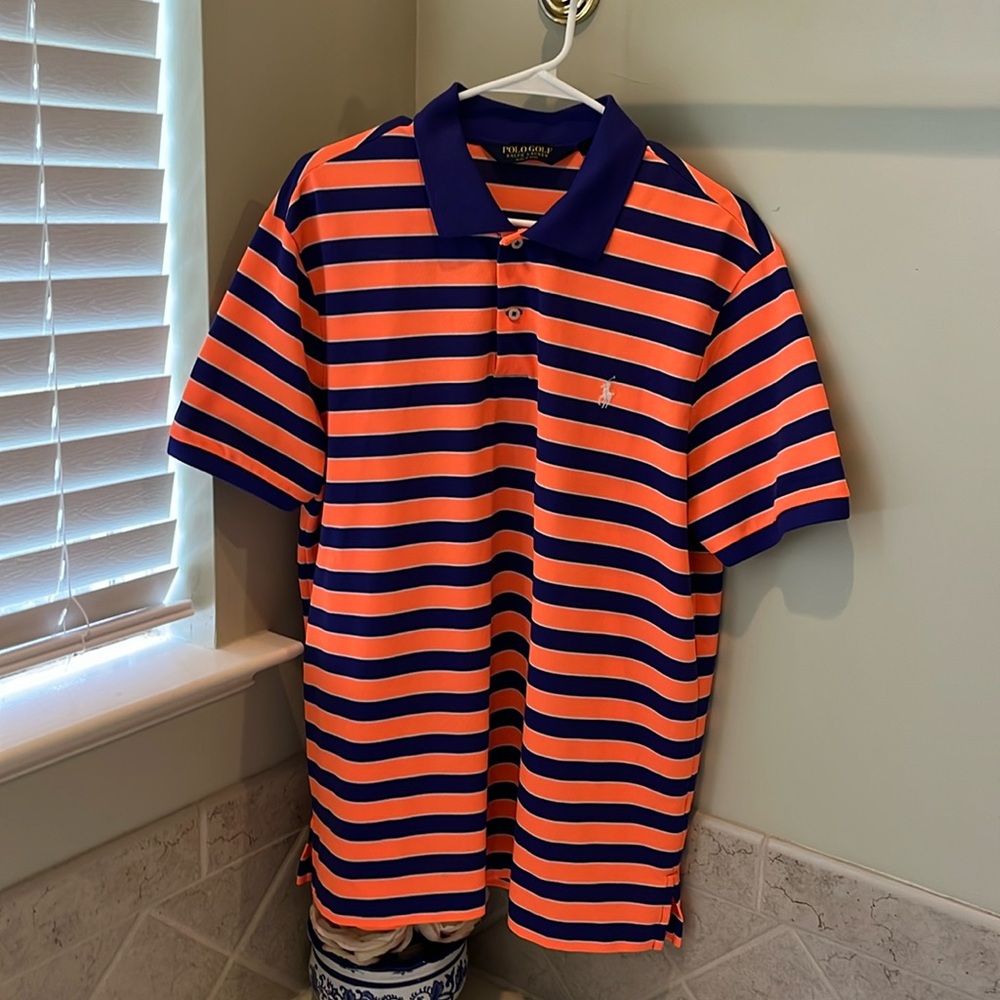 NWOT POLO GOLF shirt orange/purple size xl